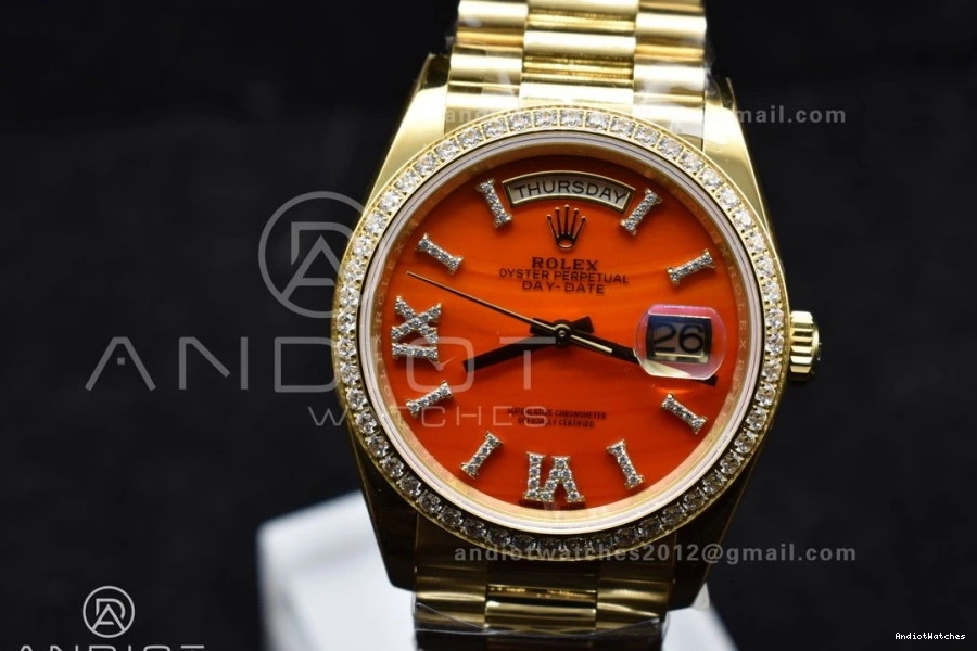 YG Edition YG Best 36 Date Day Dial RAF 1:1 Red Sporty Carnelian 653 on Bracelet A 0117